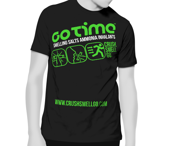 GoTime branded t-shirt, Crush Smell Go