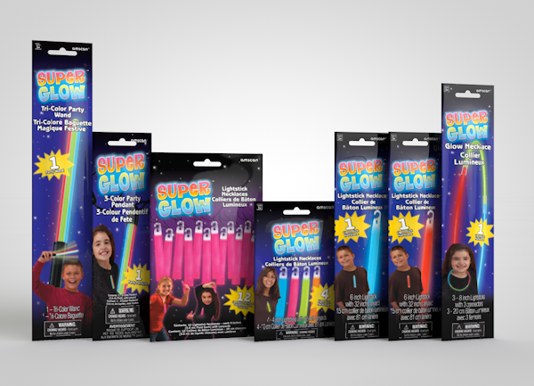 Super Glow product range across SKUs